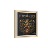 Heart of Albion Framed Canvas Wall Art — Vintage English Lion Crest