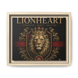 Lionheart Framed Canvas Print — Regal Crowned Lion Wall Art (Matte)