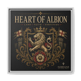 Heart of Albion Framed Canvas Wall Art — Vintage English Lion Crest
