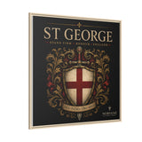 St George Shield Matte Canvas Framed Wall Art — England Crest Decor