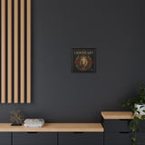 Lionheart Framed Canvas Print — Regal Crowned Lion Wall Art (Matte)