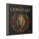 Lionheart Framed Canvas Print — Regal Crowned Lion Wall Art (Matte)