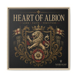 Heart of Albion Framed Canvas Wall Art — Vintage English Lion Crest