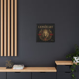 Lionheart Framed Canvas Print — Regal Crowned Lion Wall Art (Matte)