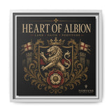 Heart of Albion Framed Canvas Wall Art — Vintage English Lion Crest