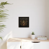 Heart of Albion Framed Canvas Wall Art — Vintage English Lion Crest