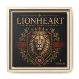 Lionheart Framed Canvas Print — Regal Crowned Lion Wall Art (Matte)