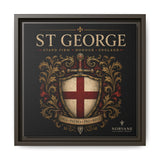 St George Shield Matte Canvas Framed Wall Art — England Crest Decor