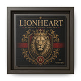 Lionheart Framed Canvas Print — Regal Crowned Lion Wall Art (Matte)