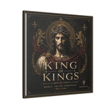 King of Kings Matte Canvas Print (Framed) — Religious Jesus Wall Art