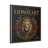 Lionheart Framed Canvas Print — Regal Crowned Lion Wall Art (Matte)