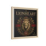 Lionheart Framed Canvas Print — Regal Crowned Lion Wall Art (Matte)