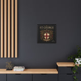 St George Shield Matte Canvas Framed Wall Art — England Crest Decor