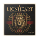 Lionheart Framed Canvas Print — Regal Crowned Lion Wall Art (Matte)