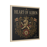 Heart of Albion Framed Canvas Wall Art — Vintage English Lion Crest