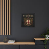 St George Shield Matte Canvas Framed Wall Art — England Crest Decor