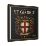 St George Shield Matte Canvas Framed Wall Art — England Crest Decor
