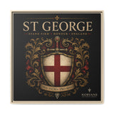 St George Shield Matte Canvas Framed Wall Art — England Crest Decor