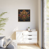 Britannia Lion Framed Canvas Wall Art — Union Jack Crest, 'Britannia • Unity • Pride'