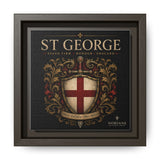 St George Shield Matte Canvas Framed Wall Art — England Crest Decor