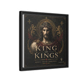 King of Kings Matte Canvas Print (Framed) — Religious Jesus Wall Art