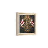 Matte Canvas: Lionheart England Crest Wall Art — Framed Union Jack Shield Print