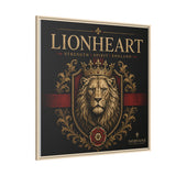 Lionheart Framed Canvas Print — Regal Crowned Lion Wall Art (Matte)