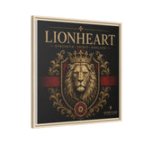 Lionheart Framed Canvas Print — Regal Crowned Lion Wall Art (Matte)