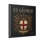 St George Shield Matte Canvas Framed Wall Art — England Crest Decor