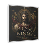 King of Kings Matte Canvas Print (Framed) — Religious Jesus Wall Art