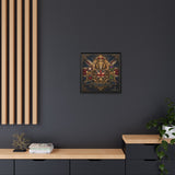 Britannia Lion Framed Canvas Wall Art — Union Jack Crest, 'Britannia • Unity • Pride'