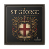 St George Shield Matte Canvas Framed Wall Art — England Crest Decor