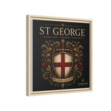 St George Shield Matte Canvas Framed Wall Art — England Crest Decor