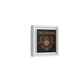 English Rose Matte Framed Canvas – Vintage Tudor Crest Wall Art