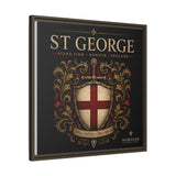 St George Shield Matte Canvas Framed Wall Art — England Crest Decor