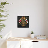 Matte Canvas: Lionheart England Crest Wall Art — Framed Union Jack Shield Print