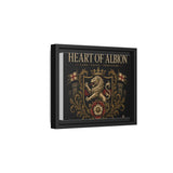 Heart of Albion Framed Canvas Wall Art — Vintage English Lion Crest
