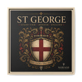 St George Shield Matte Canvas Framed Wall Art — England Crest Decor