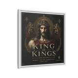 King of Kings Matte Canvas Print (Framed) — Religious Jesus Wall Art