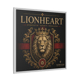 Lionheart Framed Canvas Print — Regal Crowned Lion Wall Art (Matte)