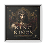 King of Kings Matte Canvas Print (Framed) — Religious Jesus Wall Art