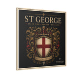 St George Shield Matte Canvas Framed Wall Art — England Crest Decor