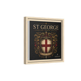 St George Shield Matte Canvas Framed Wall Art — England Crest Decor