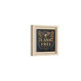 Framed Canvas - "Land of the Free" Patriotic Eagle Wall Art