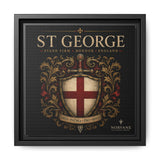 St George Shield Matte Canvas Framed Wall Art — England Crest Decor