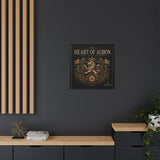 Heart of Albion Framed Canvas Wall Art — Vintage English Lion Crest