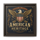 American Heritage Matte Canvas Print — Patriotic Eagle Framed Wall Art Canvas Printify 10″ x 10″ 1.25" Espresso