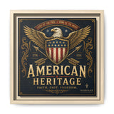 American Heritage Matte Canvas Print — Patriotic Eagle Framed Wall Art Canvas Printify 10″ x 10″ 1.25" Natural