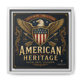 American Heritage Matte Canvas Print — Patriotic Eagle Framed Wall Art Canvas Printify 10″ x 10″ 1.25" White