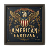 American Heritage Matte Canvas Print — Patriotic Eagle Framed Wall Art Canvas Printify 12″ x 12″ 1.25" Espresso